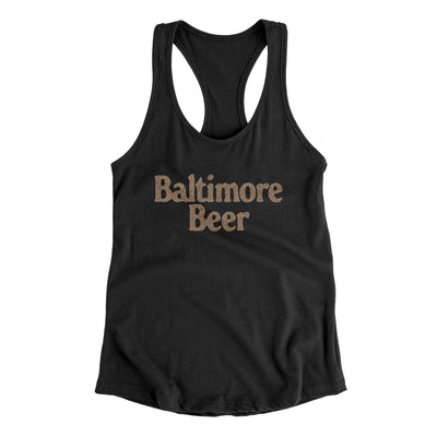 Baltimore Beer Women's Racerback Tank-Black-Allegiant Goods Co. Vintage Sports Apparel