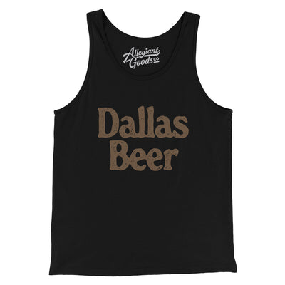 Dallas Beer Men/Unisex Tank Top-Black-Allegiant Goods Co. Vintage Sports Apparel