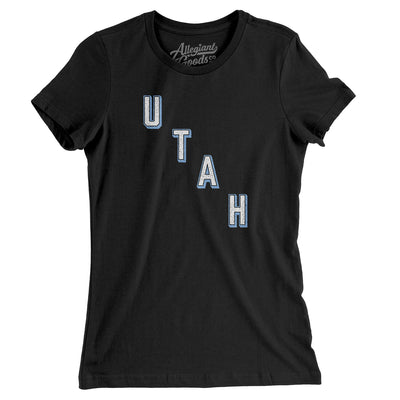 Utah Hockey Jersey Women's T-Shirt-Black-Allegiant Goods Co. Vintage Sports Apparel