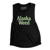 Alaska Weed Women's Flowey Scoopneck Muscle Tank-Black-Allegiant Goods Co. Vintage Sports Apparel