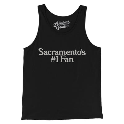 Sacramento's Number 1 Fan Men/Unisex Tank Top-Black-Allegiant Goods Co. Vintage Sports Apparel