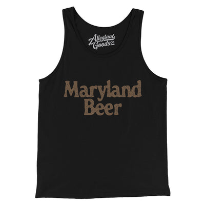 Maryland Beer Men/Unisex Tank Top-Black-Allegiant Goods Co. Vintage Sports Apparel