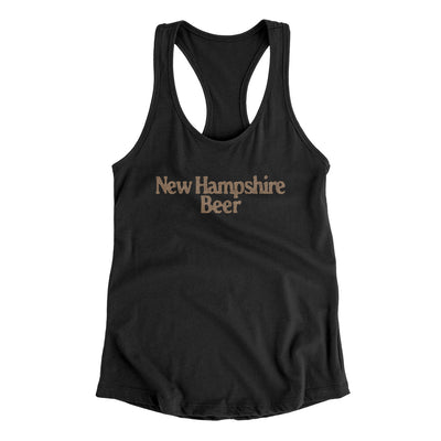 New Hampshire Beer Women's Racerback Tank-Black-Allegiant Goods Co. Vintage Sports Apparel