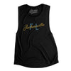 Jacksonville Fl Overprinted Women's Flowey Scoopneck Muscle Tank-Black-Allegiant Goods Co. Vintage Sports Apparel