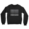 Chicago Repeat Midweight French Terry Crewneck Sweatshirt-Black-Allegiant Goods Co. Vintage Sports Apparel