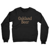 Oakland Beer Midweight French Terry Crewneck Sweatshirt-Black-Allegiant Goods Co. Vintage Sports Apparel