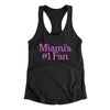 Miami's Number 1 Fan Women's Racerback Tank-Black-Allegiant Goods Co. Vintage Sports Apparel