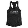 I've Been To Nashville Women's Racerback Tank-Black-Allegiant Goods Co. Vintage Sports Apparel