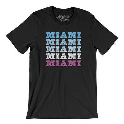 Miami Repeat Men/Unisex T-Shirt-Black-Allegiant Goods Co. Vintage Sports Apparel