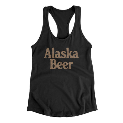 Alaska Beer Women's Racerback Tank-Black-Allegiant Goods Co. Vintage Sports Apparel