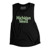 Michigan Weed Women's Flowey Scoopneck Muscle Tank-Black-Allegiant Goods Co. Vintage Sports Apparel