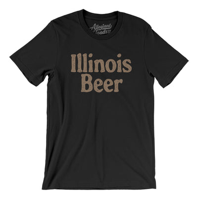 Illinois Beer Men/Unisex T-Shirt-Black-Allegiant Goods Co. Vintage Sports Apparel