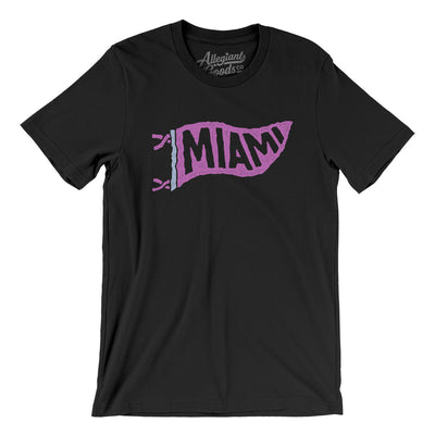 Miami Pennant Men/Unisex T-Shirt-Black-Allegiant Goods Co. Vintage Sports Apparel