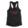 Portland's Number 1 Fan Women's Racerback Tank-Black-Allegiant Goods Co. Vintage Sports Apparel