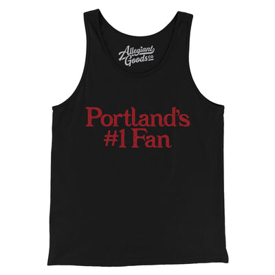 Portland's Number 1 Fan Men/Unisex Tank Top-Black-Allegiant Goods Co. Vintage Sports Apparel