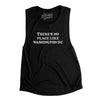 There's No Place Like Washington Dc Women's Flowey Scoopneck Muscle Tank-Black-Allegiant Goods Co. Vintage Sports Apparel