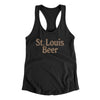 St. Louis Beer Women's Racerback Tank-Black-Allegiant Goods Co. Vintage Sports Apparel