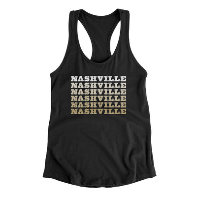 Nashville Repeat Women's Racerback Tank-Black-Allegiant Goods Co. Vintage Sports Apparel