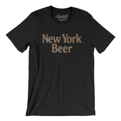 New York Beer Men/Unisex T-Shirt-Black-Allegiant Goods Co. Vintage Sports Apparel