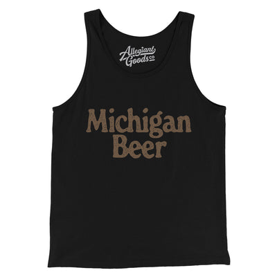 Michigan Beer Men/Unisex Tank Top-Black-Allegiant Goods Co. Vintage Sports Apparel