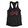 Atlanta Vintage Script Women's Racerback Tank-Black-Allegiant Goods Co. Vintage Sports Apparel