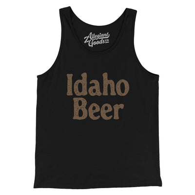 Idaho Beer Men/Unisex Tank Top-Black-Allegiant Goods Co. Vintage Sports Apparel