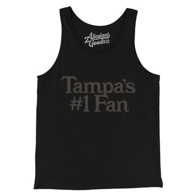 Tampa's Number 1 Fan Men/Unisex Tank Top-Black-Allegiant Goods Co. Vintage Sports Apparel