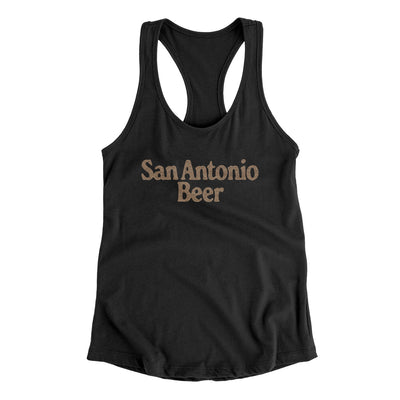 San Antonio Beer Women's Racerback Tank-Black-Allegiant Goods Co. Vintage Sports Apparel