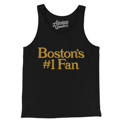 Boston's Number 1 Fan Men/Unisex Tank Top-Black-Allegiant Goods Co. Vintage Sports Apparel