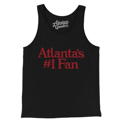 Atlanta's Number 1 Fan Men/Unisex Tank Top-Black-Allegiant Goods Co. Vintage Sports Apparel