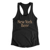 New York Beer Women's Racerback Tank-Black-Allegiant Goods Co. Vintage Sports Apparel