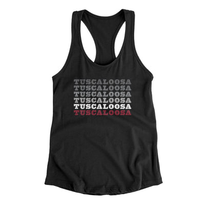 Tuscaloosa Repeat Women's Racerback Tank-Black-Allegiant Goods Co. Vintage Sports Apparel