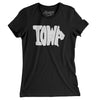 Iowa State Shape Text Women's T-Shirt-Black-Allegiant Goods Co. Vintage Sports Apparel