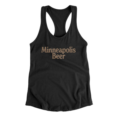 Minneapolis Beer Women's Racerback Tank-Black-Allegiant Goods Co. Vintage Sports Apparel