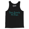 San Jose's Number 1 Fan Men/Unisex Tank Top-Black-Allegiant Goods Co. Vintage Sports Apparel