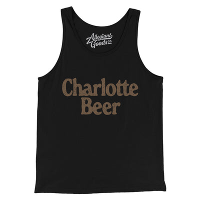 Charlotte Beer Men/Unisex Tank Top-Black-Allegiant Goods Co. Vintage Sports Apparel