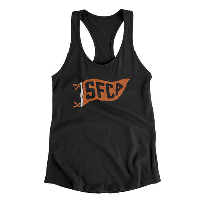 Sfca Pennant Women's Racerback Tank-Black-Allegiant Goods Co. Vintage Sports Apparel