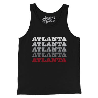 Atlanta Repeat Men/Unisex Tank Top-Black-Allegiant Goods Co. Vintage Sports Apparel