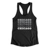 Chicago Repeat Women's Racerback Tank-Black-Allegiant Goods Co. Vintage Sports Apparel