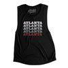 Atlanta Repeat Women's Flowey Scoopneck Muscle Tank-Black-Allegiant Goods Co. Vintage Sports Apparel