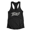 Chicago Pennant Women's Racerback Tank-Black-Allegiant Goods Co. Vintage Sports Apparel