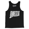 Connecticut State Shape Text Men/Unisex Tank Top-Black-Allegiant Goods Co. Vintage Sports Apparel