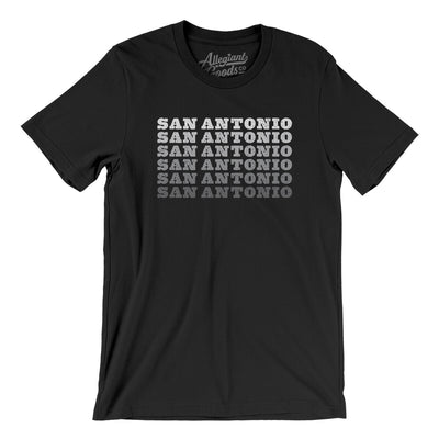 San Antonio Repeat Men/Unisex T-Shirt-Black-Allegiant Goods Co. Vintage Sports Apparel