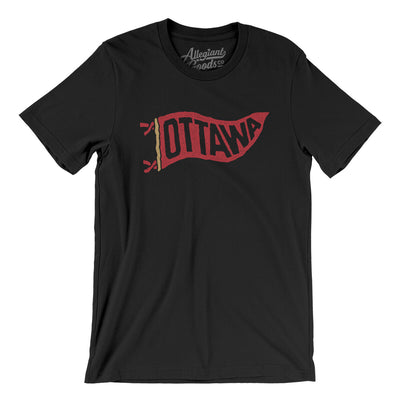 Ottawa Pennant Men/Unisex T-Shirt-Black-Allegiant Goods Co. Vintage Sports Apparel