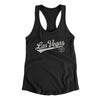 Las Vegas Vintage Script Women's Racerback Tank-Black-Allegiant Goods Co. Vintage Sports Apparel