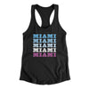 Miami Repeat Women's Racerback Tank-Black-Allegiant Goods Co. Vintage Sports Apparel