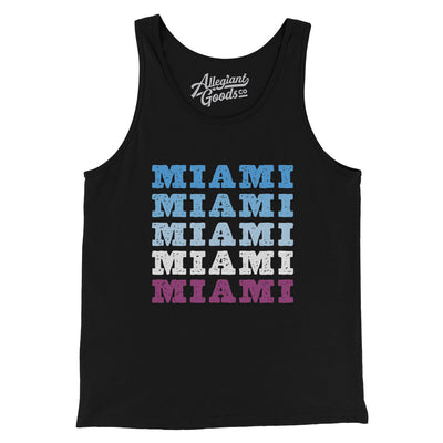 Miami Repeat Men/Unisex Tank Top-Black-Allegiant Goods Co. Vintage Sports Apparel