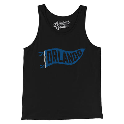 Orlando Pennant Men/Unisex Tank Top-Black-Allegiant Goods Co. Vintage Sports Apparel