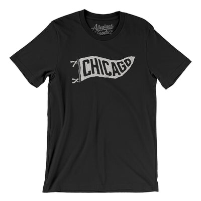 Chicago Pennant Men/Unisex T-Shirt-Black-Allegiant Goods Co. Vintage Sports Apparel