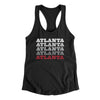 Atlanta Repeat Women's Racerback Tank-Black-Allegiant Goods Co. Vintage Sports Apparel